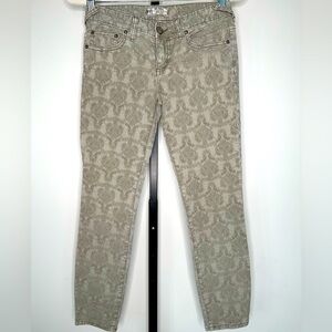 Free People Women Jacquard Texture Crop Ankle Skinny Jeans - Size 27